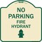 Signmission No Parking Fire Hydrant W/ Graphic Heavy-Gauge Aluminum Architectural Sign, 18" x 18", TG-1818-23742 A-DES-TG-1818-23742 - alternate 1